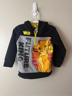 Disney Lion King Simba Zip Up Hooded Sweatshirt 3T